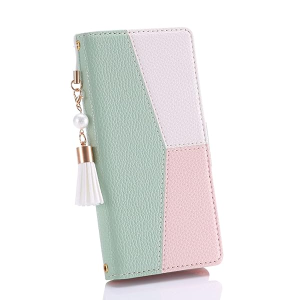 AQUOS sense7 SHG10 スマホケース 手帳タイプ 財布型 ブックタイプ 女性 カワイイ 真珠チャーム付き 綺..