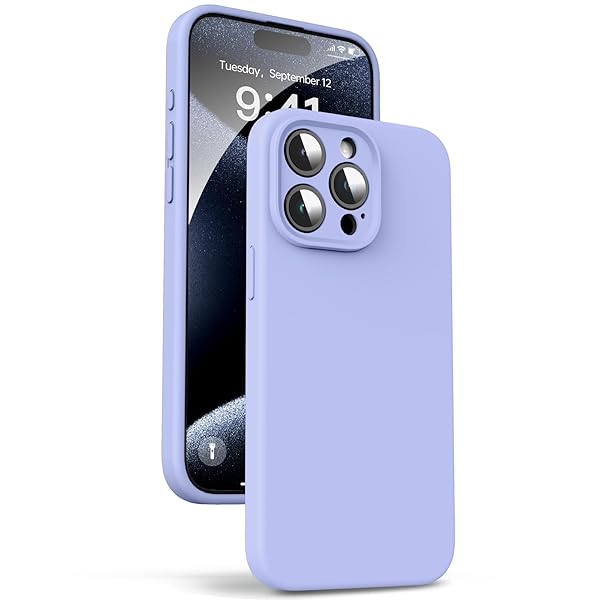 iPhone 15 Pro Max ケース 対応液体シリコン [耐衝撃] [柔軟TPU液体シリコン] [ソフトタッチ] [レンズ..