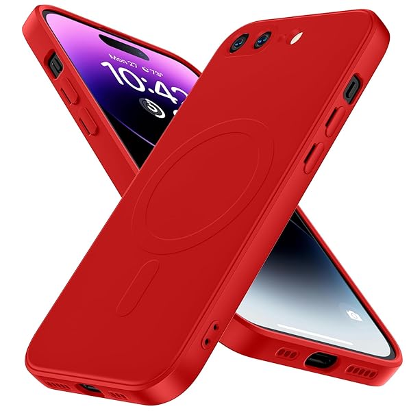 iPhone 8 Plus ケース Magsafe対応薄型 iPhone 7 Plus ケース シリコン Magsafe対応薄型 tpu スリム 磨..