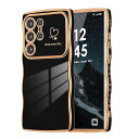 Samsung Galaxy S24 Ultra 5G 用 ハートケース 人気 おしゃれ サムスン ギャラクシー S24 Ultra ウェーブ ケース 柔軟な TPU シリコン スマホケース メッキ加工 ソフト 軽量 耐衝撃 韓国 可愛い カバー 女