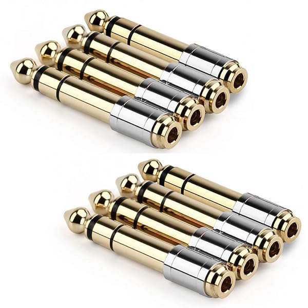 変換プラグ 6.35mm（オス）⇒3.5mm（メス） イヤホンジャック 変換 オーディオ 楽器・スピーカー・ピア..