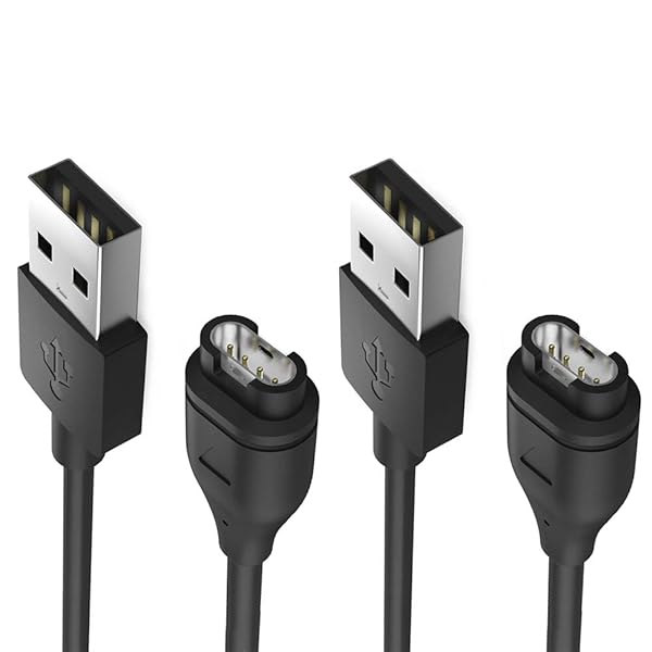 【2本入り】Garmin(ガーミン) 用 充電ケーブル 高耐久 便利性 防塵プラグ 汗を防止 充電器 充電パーツ器 Approach S62/Fenix 7/7S/7X/Venu2 Plus/Instinct/Instinct2/Instinct2S