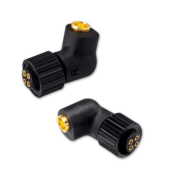 mmcx (リケーブル側) to JH4pin (イヤホン側) アダプタ 千住銀入り錫はんだ 2U"金メッキプラグ 一体射..