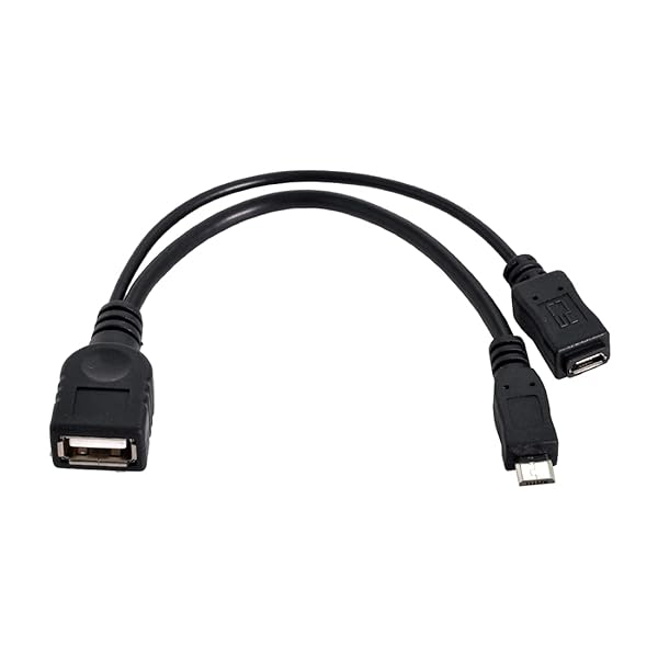 Micro USB 2.0 OTGホストフラッシュディスクケーブル マイクロUSB電源付き