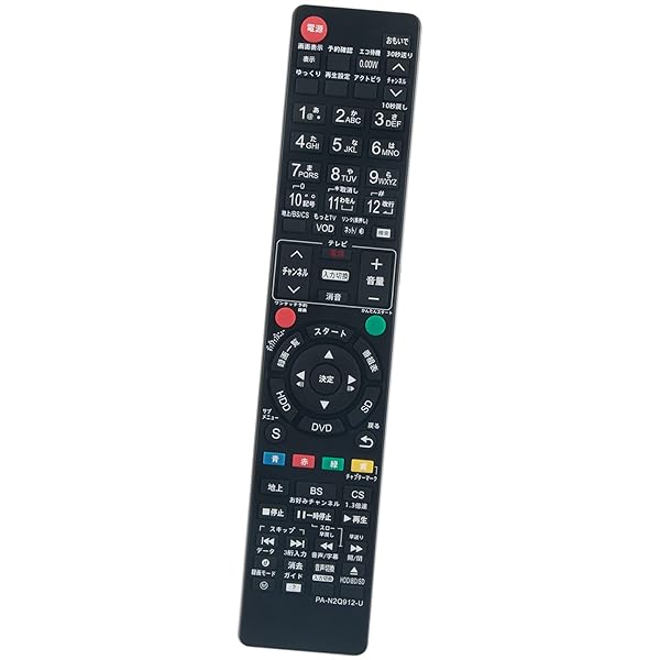 代替リモコン FITS FOR N2QAYB000902 Panasonic パナソニック ブルーレイディスクレコーダー DMR-BRT25..