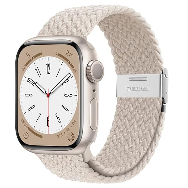 ソロループ コンパチブル Apple Watch バンド 41mm 40mm 38mm、編み込み ナイロン ゴム ストラップ スポーツループ リストバンド女性 男性 伸縮性 ブレスレット おしゃれ 蒸れない かぶれない 人気 コンパチブル アップルウ