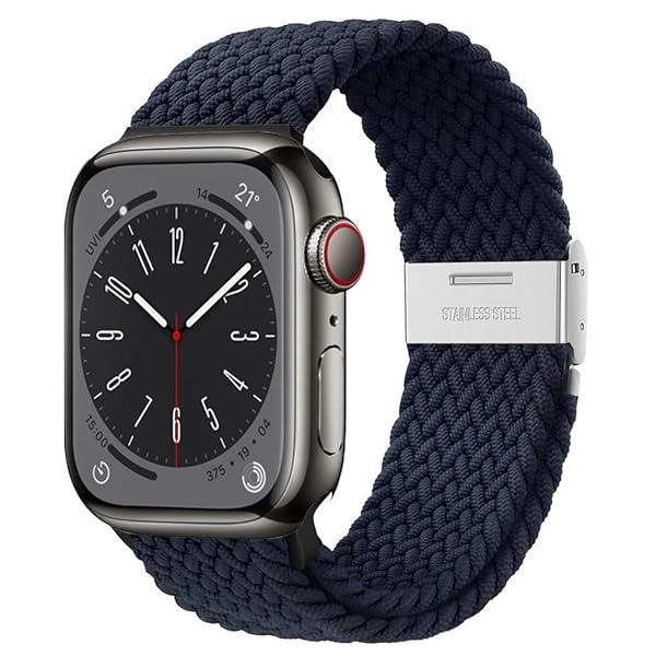 ソロループ コンパチブル Apple Watch バンド 41mm 40mm 38mm、編み込み ナイロン ゴム ストラップ スポーツループ リストバンド女性 男性 伸縮性 ブレスレット おしゃれ 蒸れない かぶれない 人気 コンパチブル アップルウ