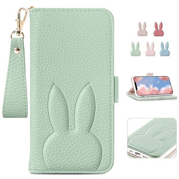 iPhone 14 ケース 手帳型人気 iPhone 14 手帳型ケース かわいい兎 アイフォン 14 ケース 手帳型 女