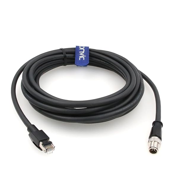 M12 X-Code Ethernet TAIYO ハイフレックス コグネックスカメラネットワークケーブル。