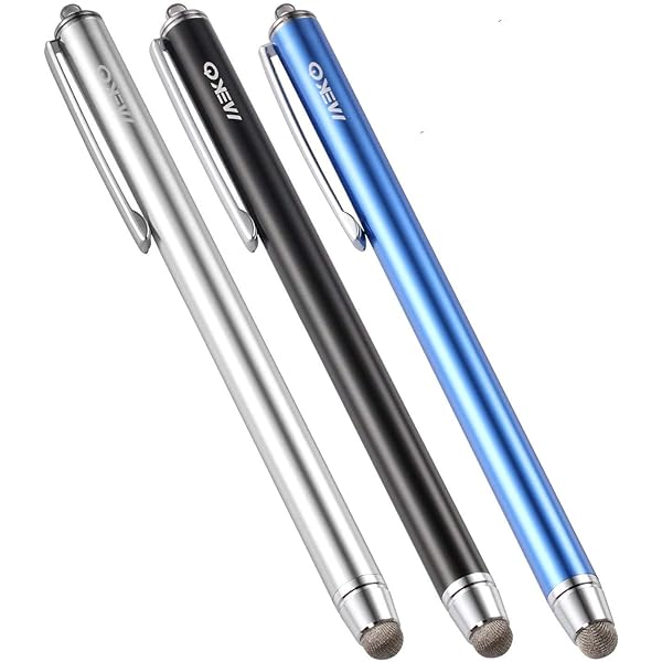 タッチペン スマホ タブレット iPad iPhone Android対応 7mm導電繊維ペン先 スタイラスペン 交換ペン先3個+3本スタイラスペン タッチスク...