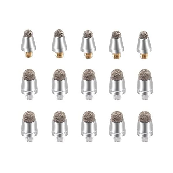 15個セットペン先 タッチペン スマホ タブレット iPad iPhone Android スタイラスペン 導電繊維 交換用ペン先 10個6mm＋5個5mm