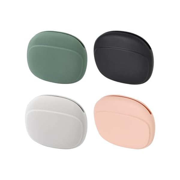 4個 シリコンヘッドホンオーガナイザー データケーブル収納ケース ポータブルミニキーボックス コードオーガナイザー ポーチバッグ イヤホン収納ケース ポータブル...