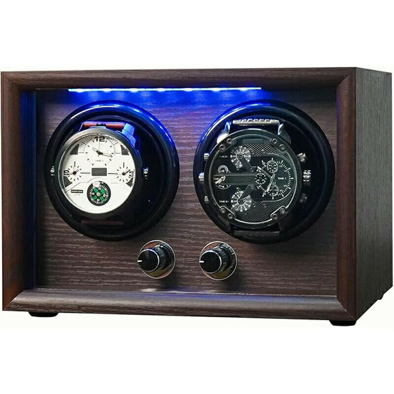 ワインディングマシーン 腕時計自動巻き上げ機 ウォッチワインダー 2本巻き 時計ケース 自動巻き 調整..