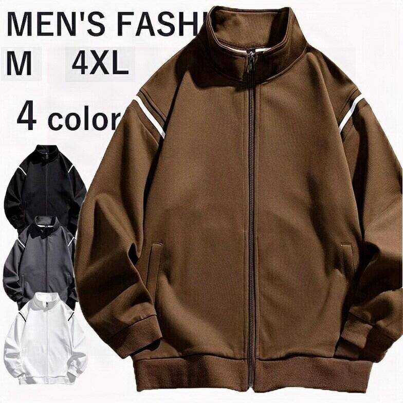 ジャージ 上 ゴルフジャケット メンズ スウェット トレーナー ジップアップトレーナー スポーツ ハイネ..