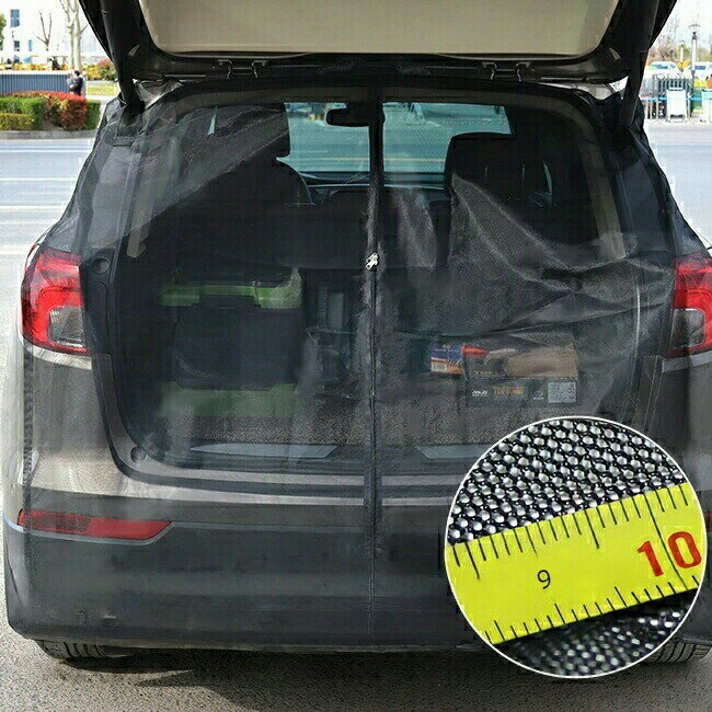 ウインドーネット バックドア用 車用 カーテン 磁石貼付 取付簡単 車中泊 車 カー用品 夏 虫対策 蚊帳 ..