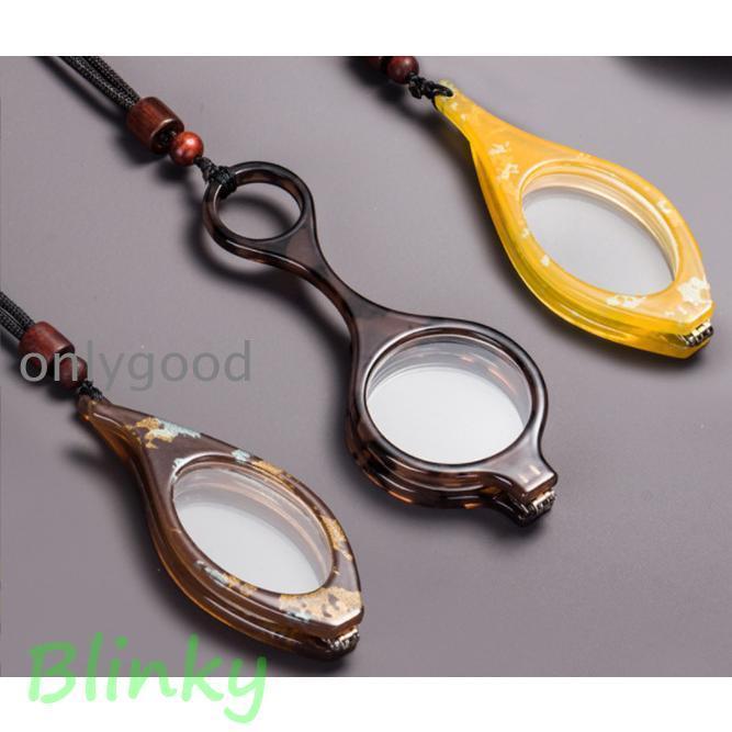 ルーペ ペンダントグラス おしゃれ 折りたたみ おしゃれなルーペ コンパクト ネックレス 収納ポーチ付 ..