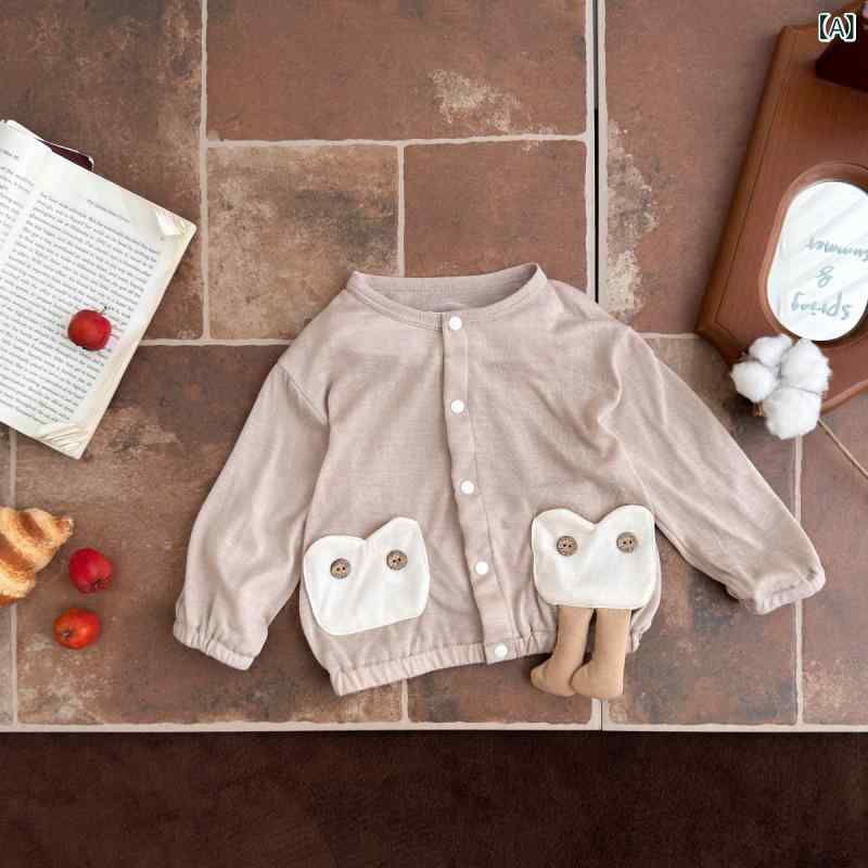 日焼け防止服 男の子 幼児 夏 薄手 通気性 綿混 柔らかい素材 UVカット 速乾 軽量 外出着 日常 かわいい プリント柄 茶 緑