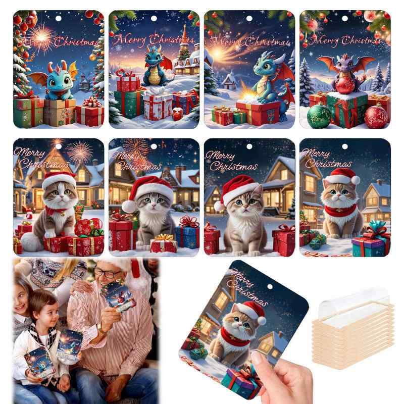 札入れ カードケース かわいい 動物 クリスマスツリー 飾り 面白い ユニーク コンパクト ペーパー ギフ..