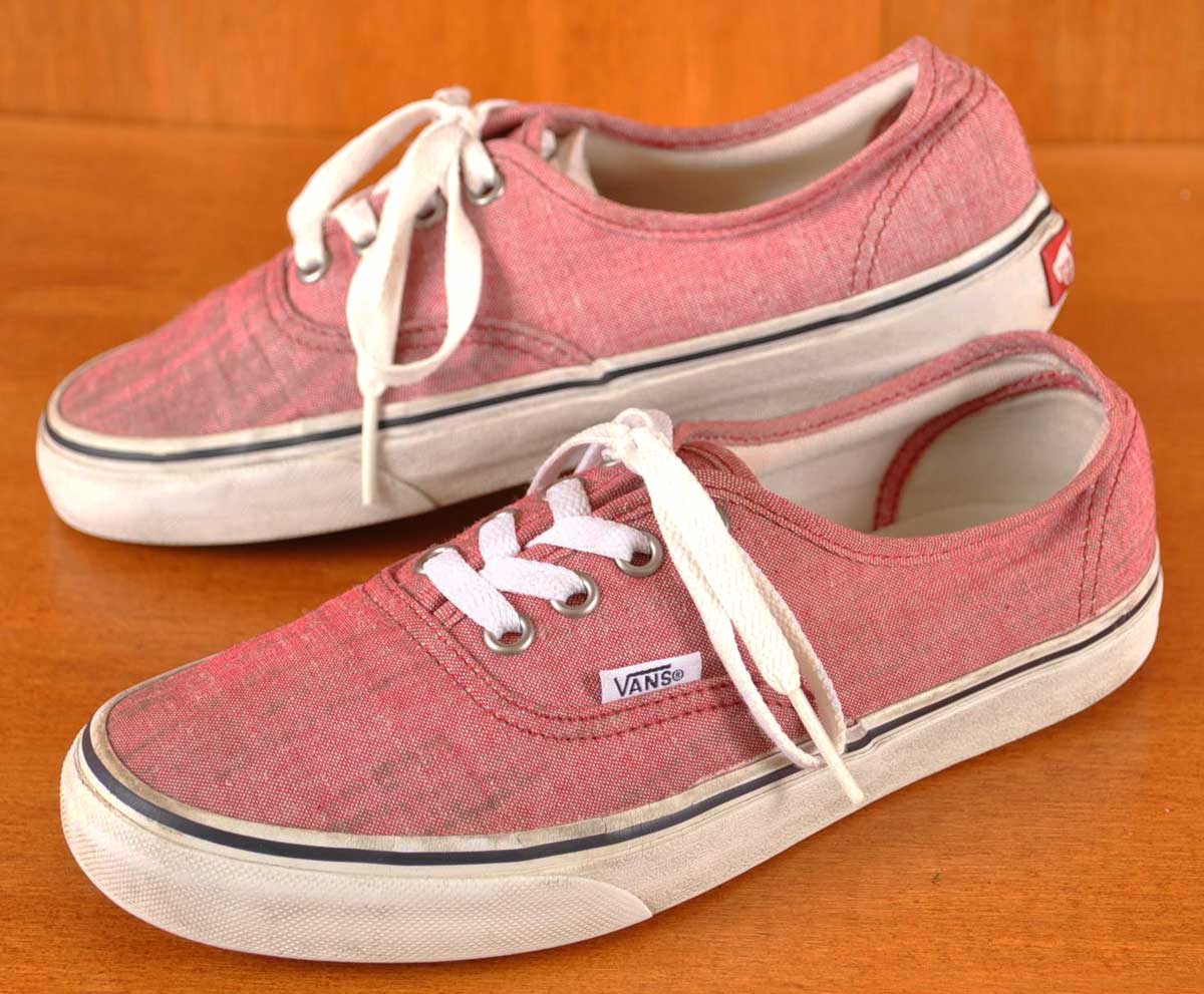 【USA企画】VANS バンズ / Authentic オーセンティック / キャンバスデッキシューズ / オックスフォードレッド キャンバス / JPN23.0cm【中古】 