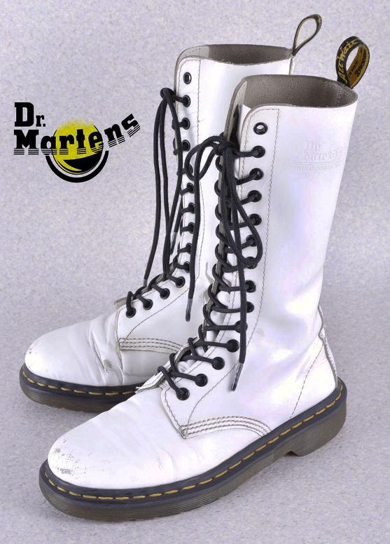 Dr.martens ドクターマーチン / 14ホールブーツ / ホワイト / JPN24.0cm【中古】□♪