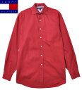 TOMMY HILFIGER トミーヒルフィガー 長袖シャツ レッド メンズL相当【中古】▼