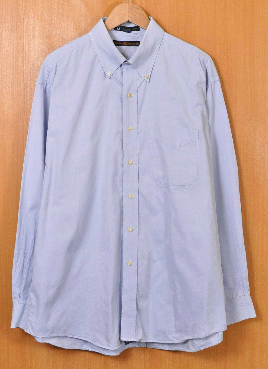 Rakuten - 【ビッグサイズ】TOMMY HILFIGER トミーヒルフィガー 長袖シャツ ライトブルー メンズ2XL相当【中古】■【BG-KA】