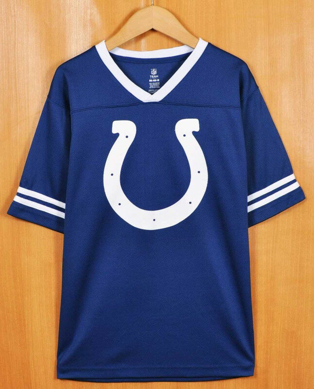 NFL TEAM APPAREL NFL Indianapolis Colts インディアナポリス・コルツ フットボールTシャツ 半袖Tシャツ ブルー レディースXL相当【中古】▼