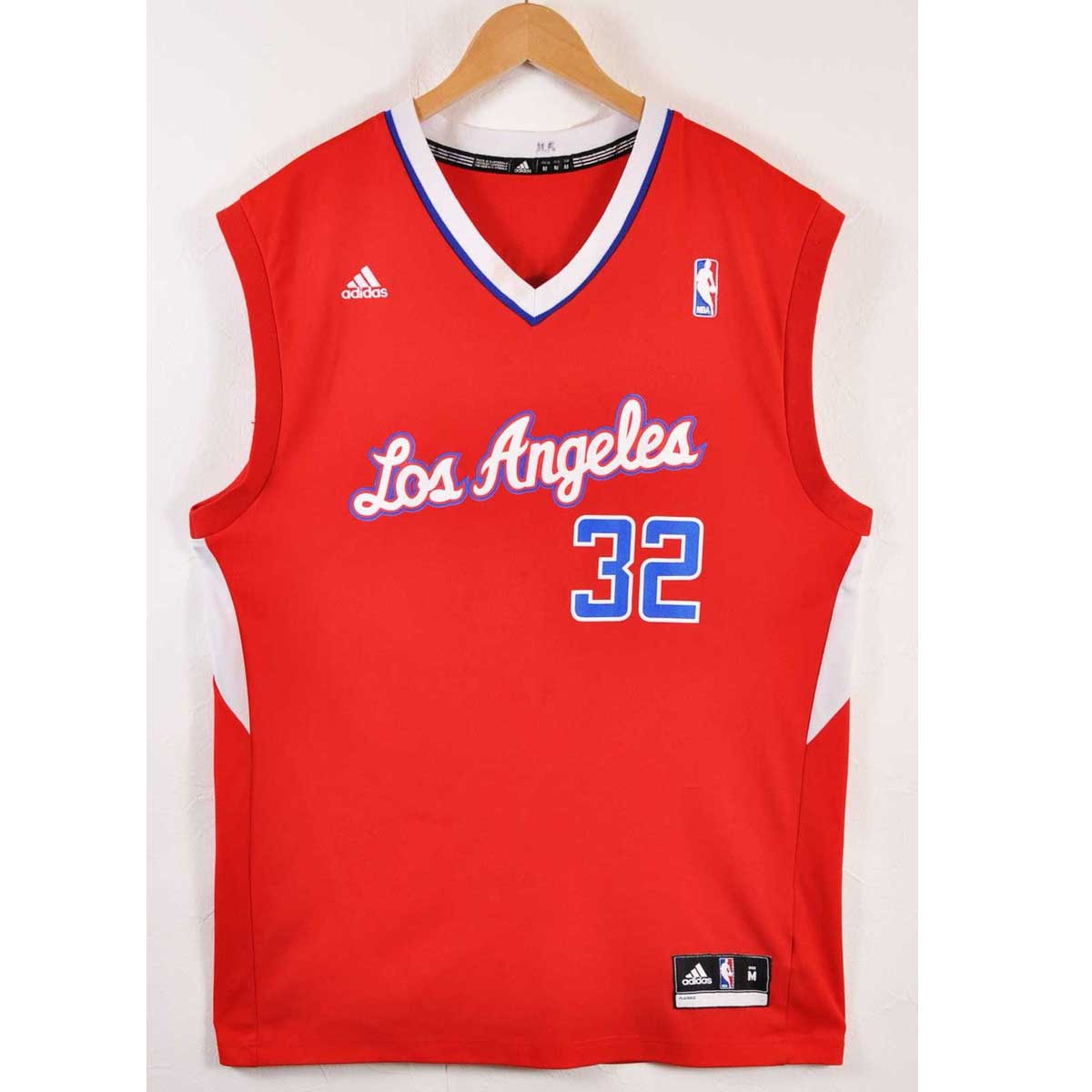 adidas アディダス NBA Los Angeles Clippers ロサンゼルス・クリッパーズ ブレイク・グリフィン バスケ タンクトップ ユニフォーム ナンバリング レッド メンズL相当【中古】▼