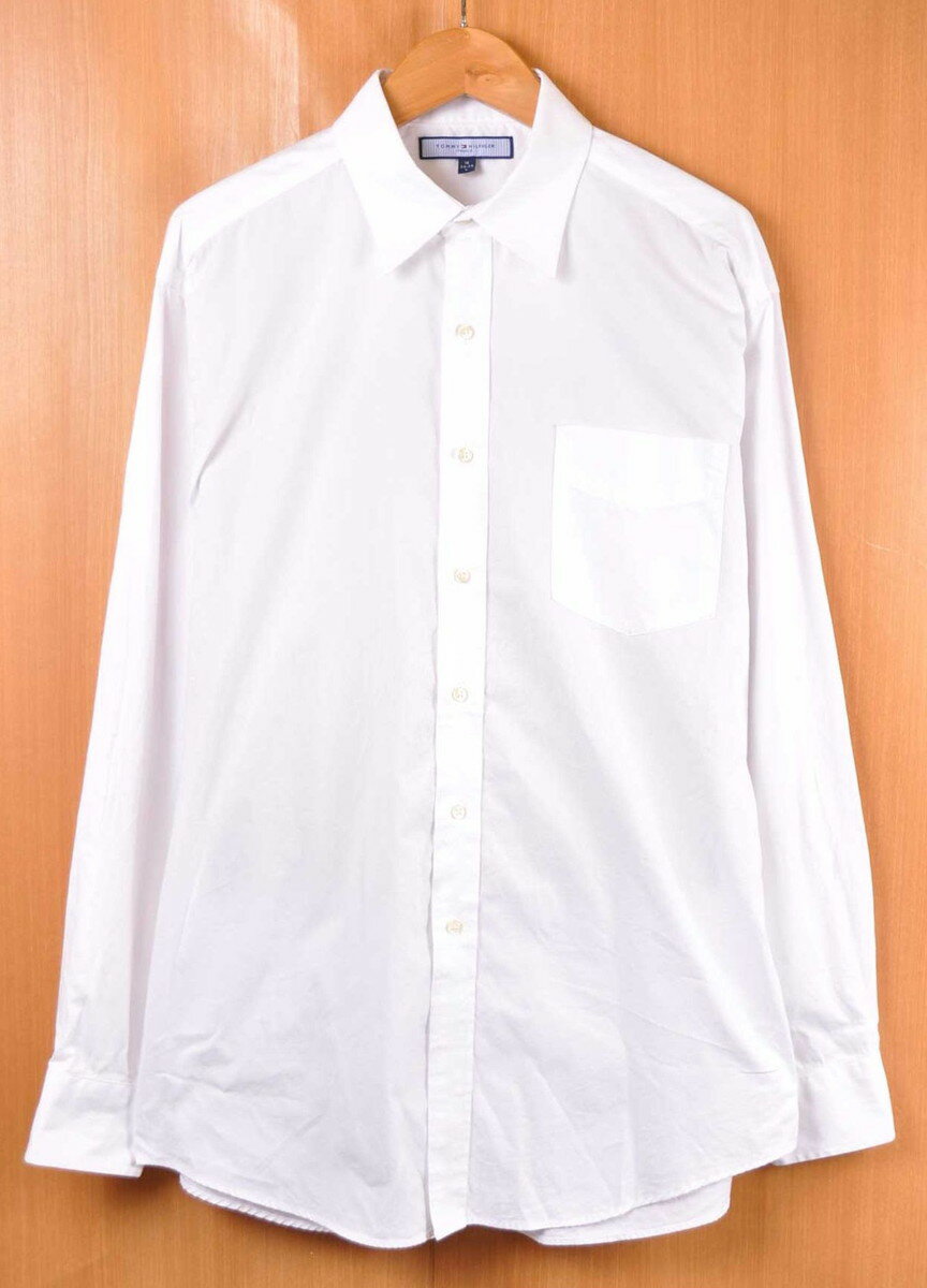 ■商品説明 USA古着「TOMMY HILFIGER」の長袖シャツです！とても良い雰囲気ですのでコーディネートのポイントとして大活躍してくれます！飽きの来ない1枚ですので本当にお勧めです！またサイズは大きめですのでジャストサイズの方はもちろ...