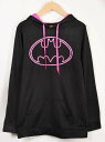 DC COMIC BATMAN バットマン プルオーバー マイクロファイバー パーカ ブラック レディースL相当【中古】▼(4)