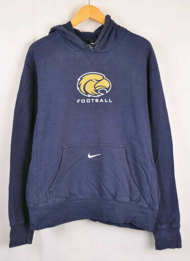 NIKE ナイキ プルオーバー スウェット パーカ ネイビー ロゴ刺繍 メンズM【中古】■ NIKE ナイキ プルオーバー スウェット パーカ ネイビー ロゴ刺繍 メンズM【中古】■