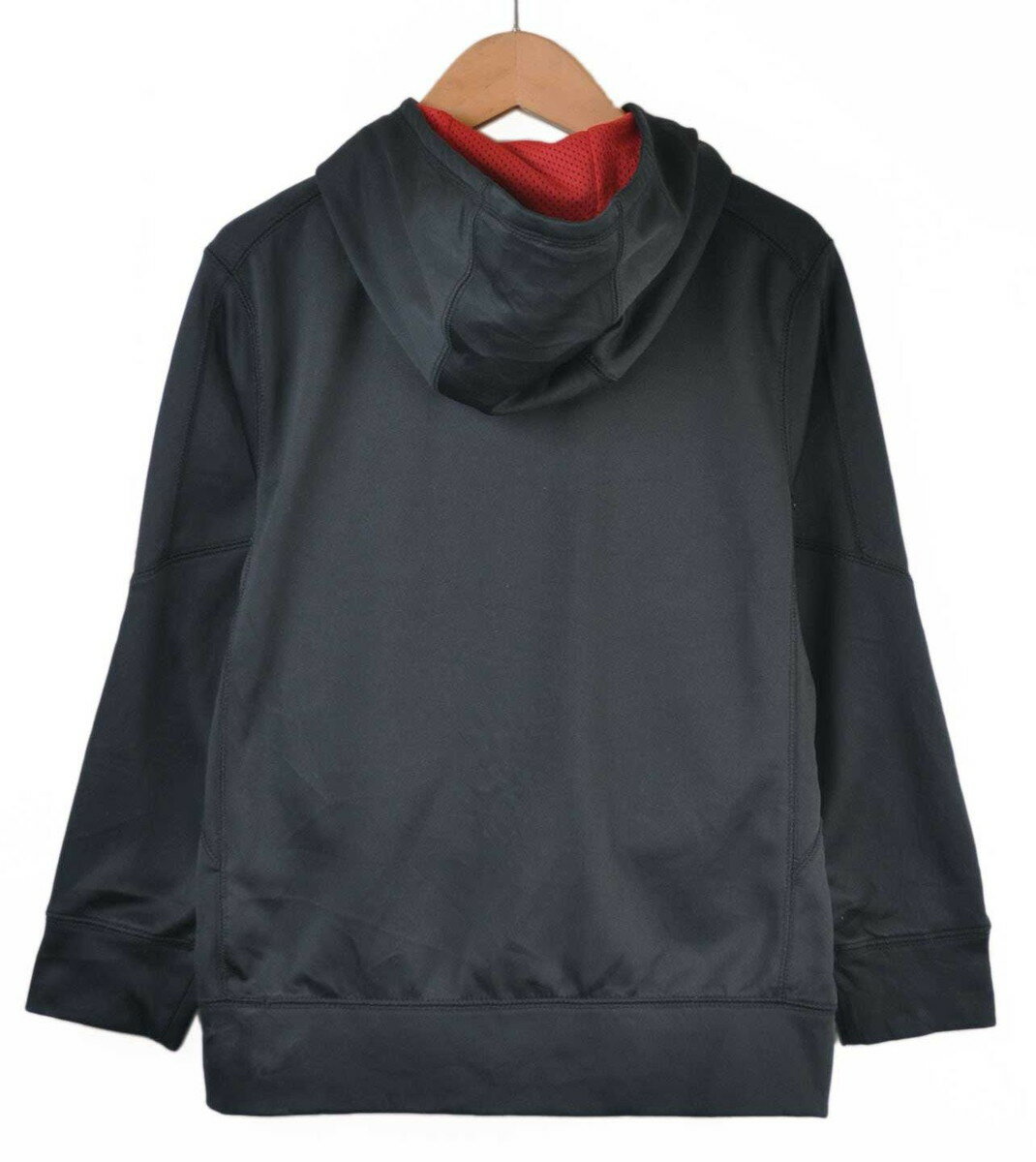 NIKE ナイキ フルジップ マイクロファイバー パーカ ブラック×ワンポイントロゴ刺繍 レディースS相当【中古】■