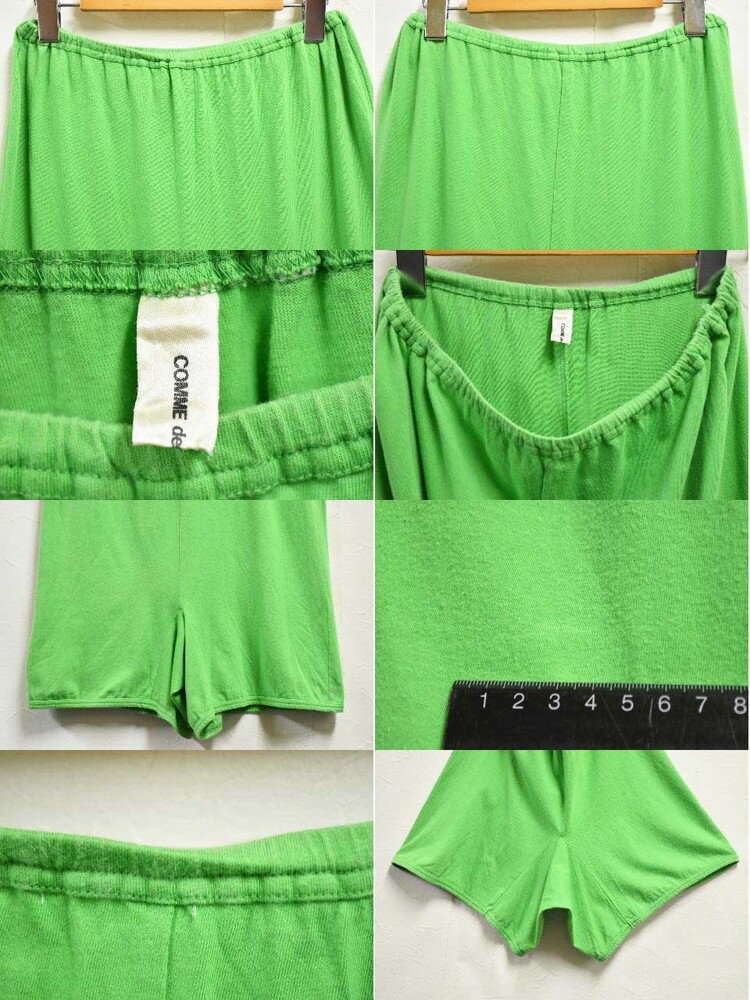 COMME des GARCONS コム・デ・ギャルソン ペンギンパンツ Tシャツ生地 ライトグリーン フリーサイズ扱い XS相当～L相当 W24～W34相当【中古】▼