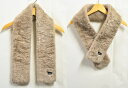 tricot COMME des GARCONS トリコ コム・デ・ギャルソン フェイクファー マフラー ベージュ系【中古】▼(4)