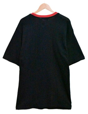 【ビッグサイズ】ヴィンテージ 1990年代〜 FILA フィラ コットン 半袖Tシャツ メッシュ ブラック メンズ2XL【中古】▼