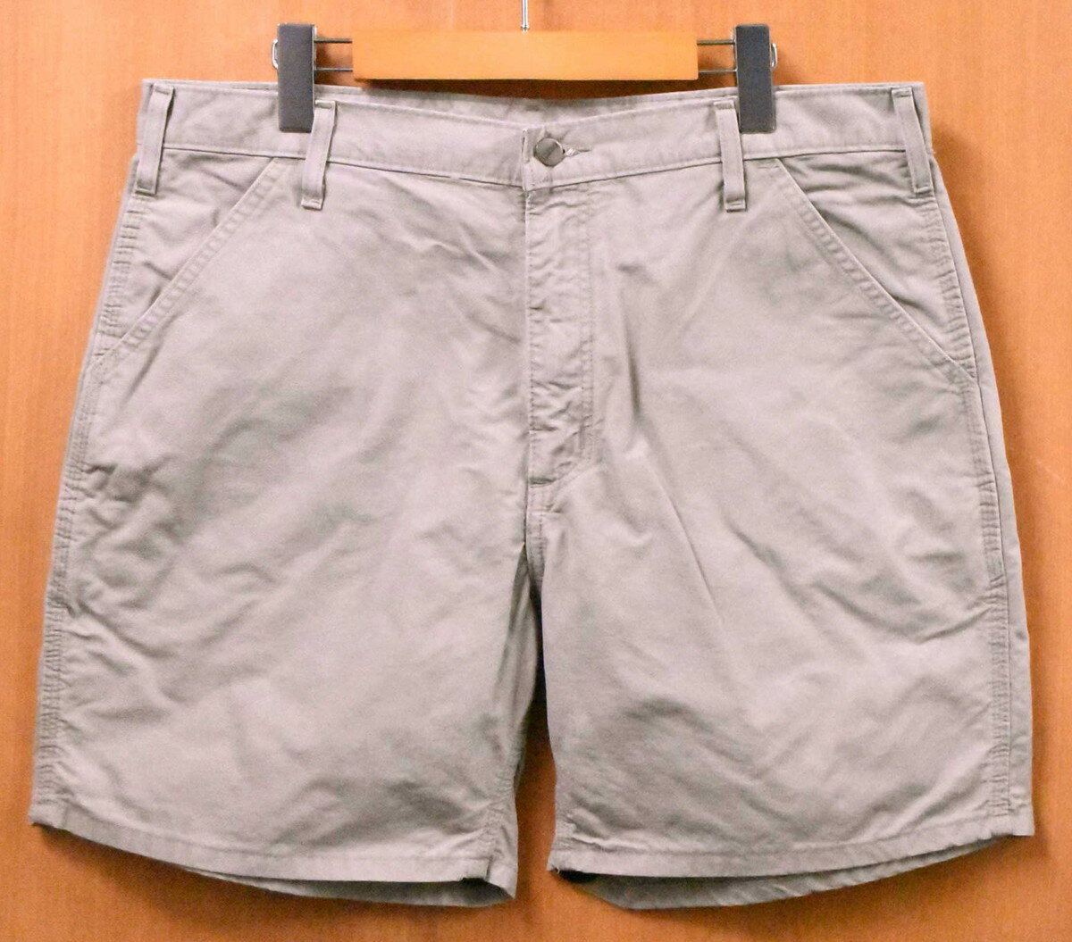 Carhartt カーハート 薄手コットンダック ペインターパンツスタイル ワーク系 ハーフパンツ ショーツ サンドベージュ系 W36【中古】■