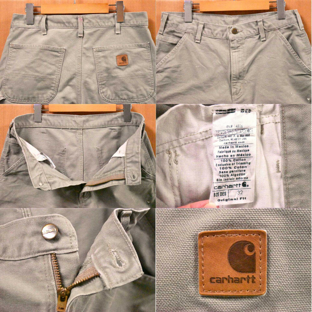 Carhartt カーハート コットンダック ペインターパンツスタイル ワーク系 ハーフパンツ ショーツ サンドベージュ系 W32【中古】■