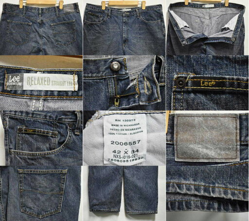 【ビッグサイズ】Lee リー 5ポケット デニムパンツ ブルーデニム W42【中古】■