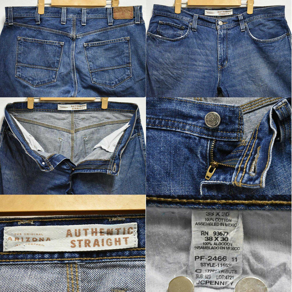 ARIZONA 5ポケット デニムパンツ ジーンズ ブルーデニム W41相当【中古】■