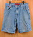 TOMMY JEANS トミージーンズ TOMMY HILFIGER トミーヒルフィガー デニムハーフパンツ デニムショートパンツ デニムショーツ デニムブルー W36相当【中古】■