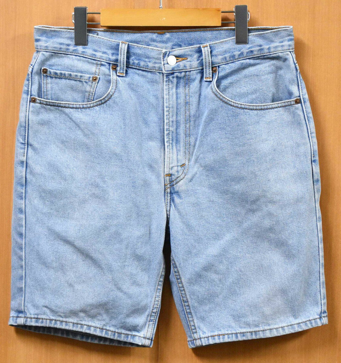 Levi's 505 リーバイス 5ポケット デニム ハーフパンツ ショーツ ショートパンツ ブルーデニム W34【中古】■