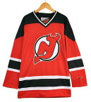 【ビッグサイズ】PRO PLAYER NHL New Jersey Devils ニュージャージー・デビルス ホッケーシャツ ユニフォーム レッド メンズ2XL相当【中古】▼