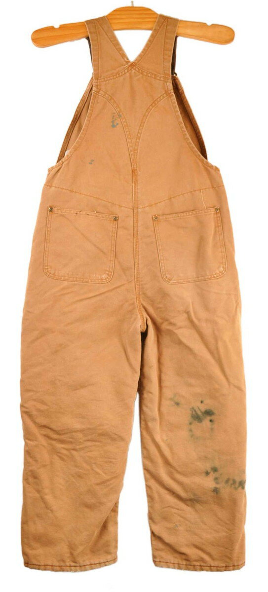 Carhartt カーハート ダブルニー ダック地 ワーク オーバーオール キャメルブラウン W31相当【中古】■