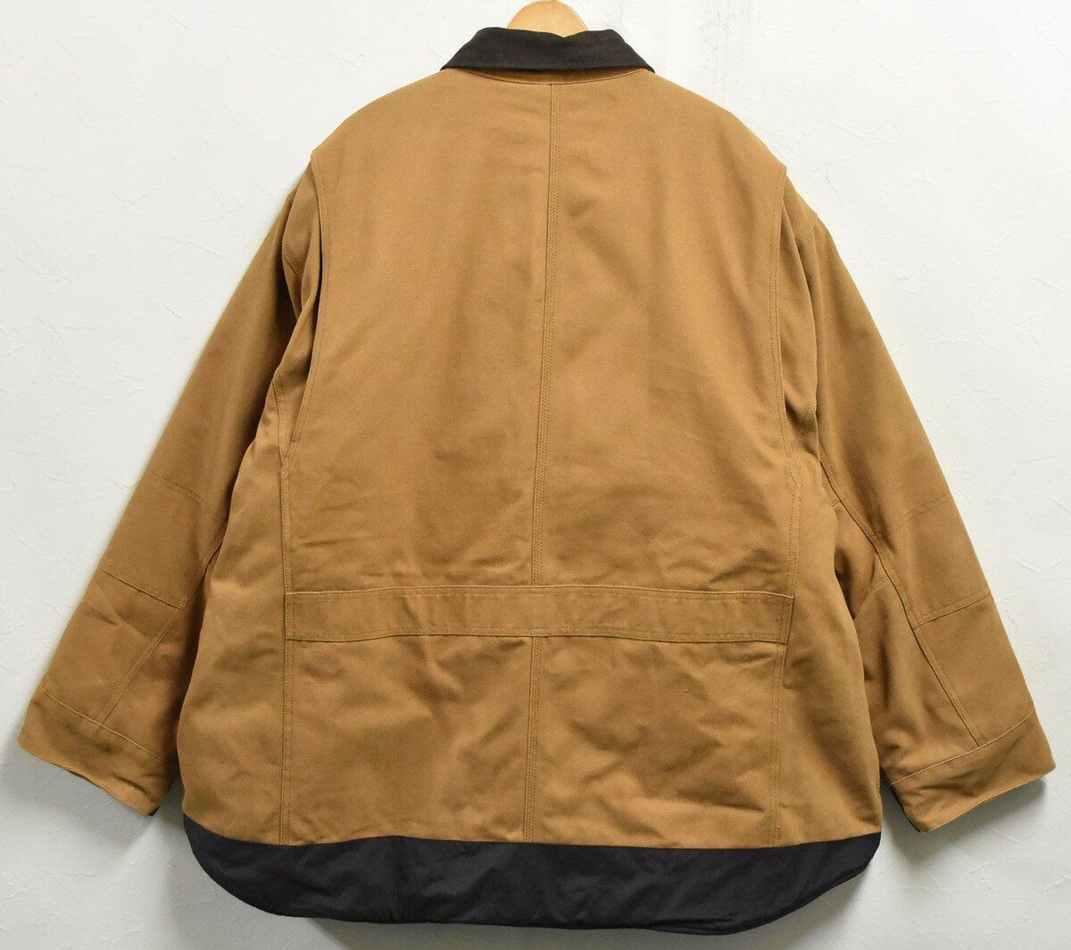 【ビッグサイズ】Dickies ディッキーズ カバーオール ワークジャケット キャメルブラウンダック メンズ4XL【中古】■