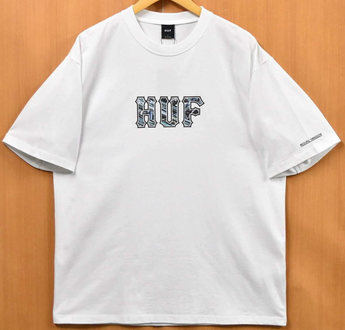 HUF X GAMES CHIBA 2023 山口歴 ハフ 半袖Tシャツ ホワイト ロゴ プリント メンズL