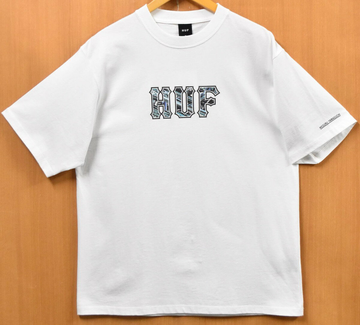 HUF X GAMES CHIBA 2023 山口歴 ハフ 半袖Tシャツ ホワイト ロゴ プリント メンズM▼
