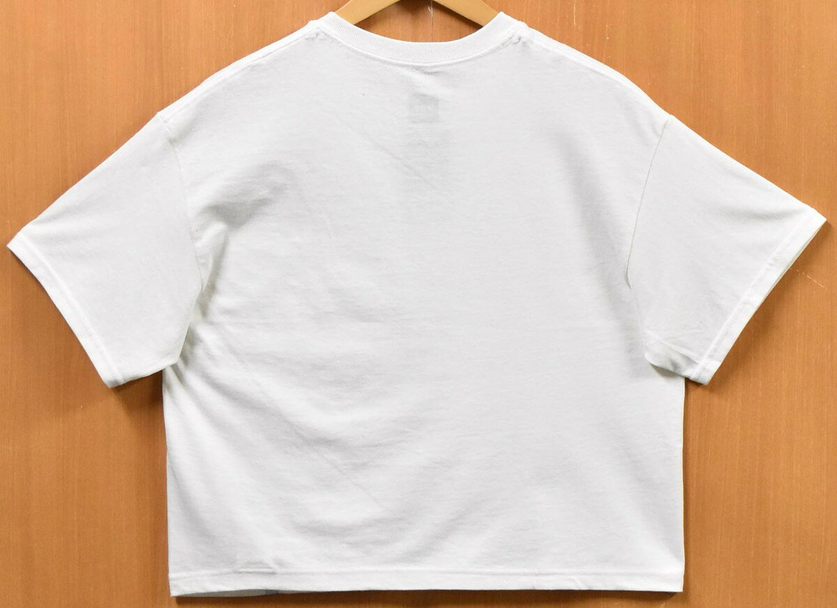 【未使用品】【展示試着品】日本製 HUF ハフ 半袖Tシャツ クロップド丈 ホワイト プリント レディースS【新品】▼
