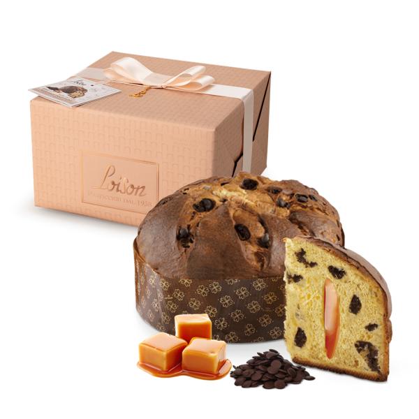 【クーポンあり】ロイゾン【 パネットーネ・チョコレート＆塩キャラメル 】600グラム【2023クリスマス・ご予約】イタリア製パネトーネ・パンドーロイタリアのクリスマスケーキのサムネイル