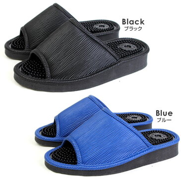 日本製 サンダル 健康サンダル スリッパ 健康スリッパ メンズ ブラック ブルー 2297