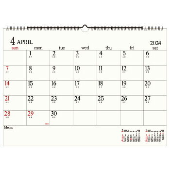 【お買い得品】エトランジェディコスタリカ 2024年4月始まりカレンダー A4 壁掛け リングタイプ CLG43-A4-01